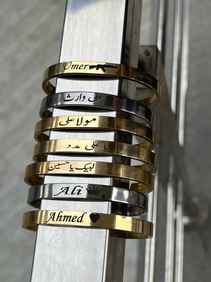 Customize Karha ,Bracelets , Bangle for Men & Women Customized Engraved Save 29%